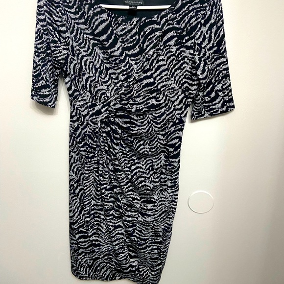 connected apparel Dresses & Skirts - Animal Print Wrap Dress 3/4 sleeve